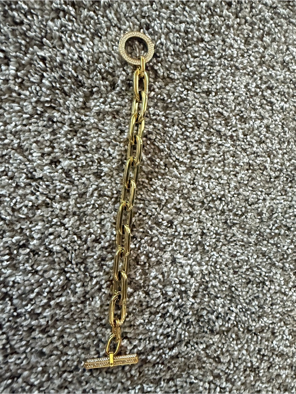 Michael Kors Gold Crystal Toggle Link Bracelet
